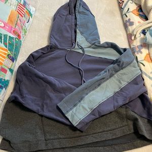 Free people color block hoodie (size S)